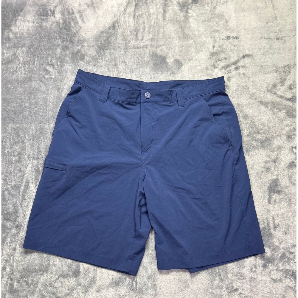 Vintage Columbia PFG Fishing Shorts Navy Size 36 Omni-Shade UPF Outdoor Hiking